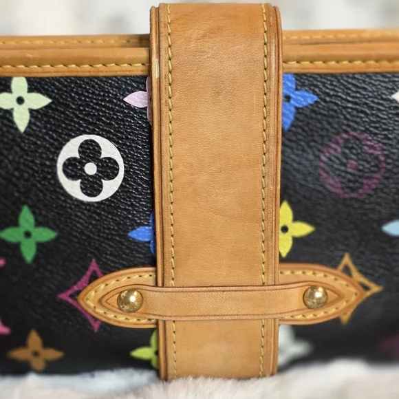 RARE Louis Vuitton Black Multicolor Monogram Shirley Clutch Shoulder Bag - Picture 12 of 16